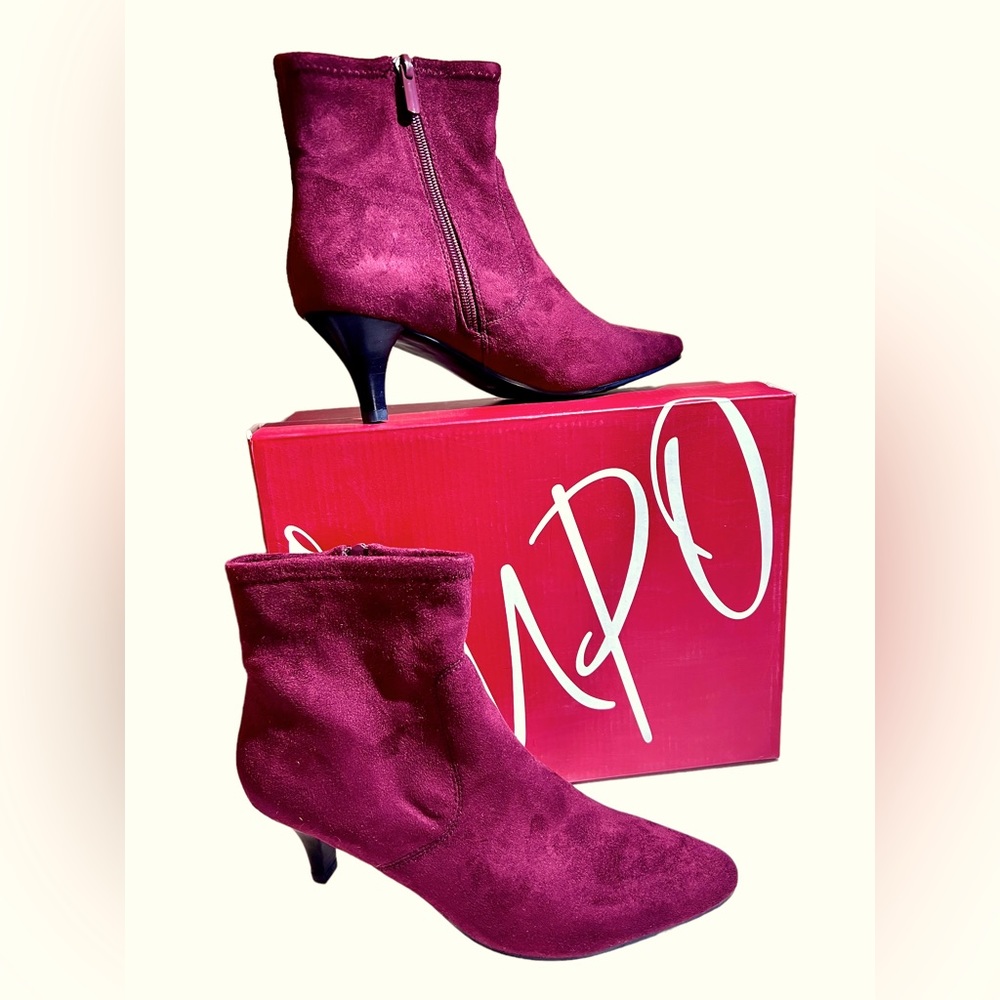 Vino colored bootie size 8 by Impo. Never worn!